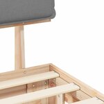 vidaXL Cadre de lit avec tête de lit rembourrée Gris clair