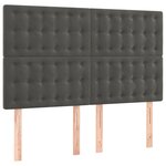 vidaXL Sommier à lattes de lit matelas et LED Gris foncé 140x190 cm