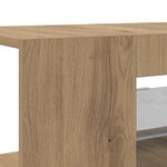 vidaXL Meuble TV avec lumières LED chêne artisanal bois d'ingénierie