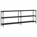 vidaXL Table console noir 200x29x75 cm bois d'ingénierie