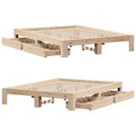 vidaXL Cadre de lit sans matelas 150x200 cm bois de pin massif