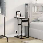vidaXL Table de chevet Sonoma gris 41.5 x 26 x 60.5 cm