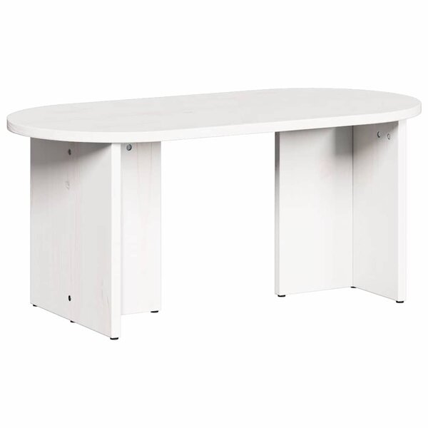 vidaXL Table basse Blanc 80 x 39 5 x 35 cm Bois de pin massif