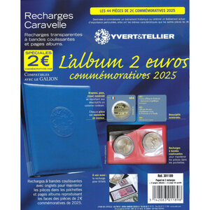 Recharges Caravelle pour 2 euros commémoratives 2025.