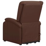 vidaXL Fauteuil de massage Marron Similicuir