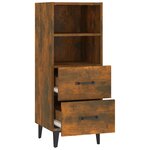 vidaXL Buffet Chêne fumé 34 5x34x90 cm Bois d'ingénierie