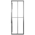 vidaXL Cabine de douche ESG semi-dépoli 90x70x180 cm Noir