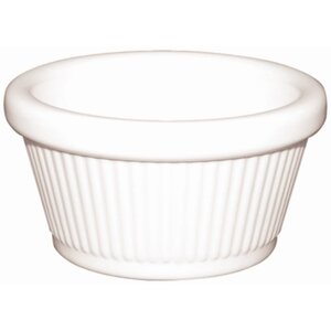 Ramequin cannelé en mélamine blanc 70 mm - lot de 12 - olympia kristallon - mélamine