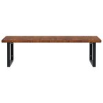 vidaXL Étagère de vasque murale acier et bois de chêne massif