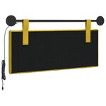 vidaXL Tête de lit suspendue Jaune Velours