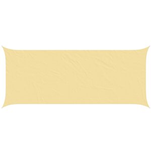 vidaXL Voile d'ombre Sable 6 x 2 5 m 100   polyester Oxford