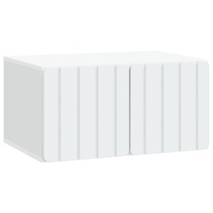 vidaXL Meuble TV mural 59 5 x 41 x 30 cm Blanc Bois d'ingénierie