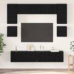 vidaXL Ensemble meuble TV 8 Pièces Chêne Noir 80 x 30 x 30 cm