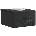 vidaXL Cabinet de chevet mural avec tiroir Noir 33 x 34 5 x 20 cm