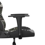 vidaXL Chaise de jeu de massage Noir et camouflage Similicuir