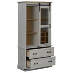 vidaXL Armoire à vin HALDEN casiers à vin porte coulissante blanc pin