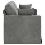 vidaXL Canapé Gris foncé 158 x 78 x 80 cm Velours