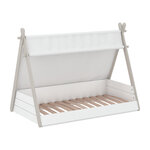 Lit enfant - DEMEYERE - Modèle Totem - Blanc et Beige - Dimensions : 70 x 140 cm