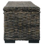 vidaXL Boîte de rangement 120 cm Noir Rotin naturel kubu et manguier