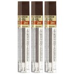 Etui de 12 mines HI POLYMER SUPER 0 3 mm 2H x 3 PENTEL
