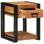 vidaXL Pack de 2 tables de nuit 40x40x50 cm en bois d'acacia massif