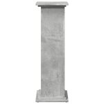 vidaXL Piédestal avec rangement gris béton 31x30x90 cm bois ingénierie