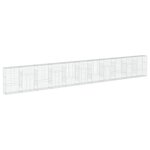 vidaXL Panier gabion avec couvercle 1100x50x150 cm fer galvanisé