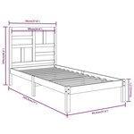 vidaXL Cadre de lit sans matelas bois massif 90x190 cm