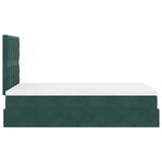 vidaXL Cadre de lit ottoman avec matelas vert foncé 120x190 cm velours