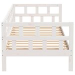 vidaXL Lit de jour sans matelas blanc bois de pin massif 80x200 cm