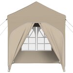 vidaXL Tente de fête pop-up 192 x 192 x 245 cm Crème