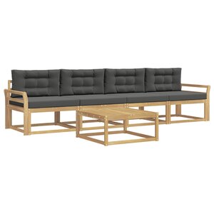 vidaXL Ensemble de canapés d'extérieur 4 Pièces Blanc et anthracite