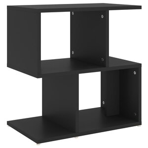 vidaXL Table de chevet noir 50x30x51 5 cm bois d'ingénierie