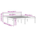 vidaXL Lit pour personne âgée sans matelas 160x200 cm bois pin massif