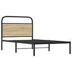 vidaXL Cadre de lit sans matelas 90x200cm chêne sonoma bois ingénierie
