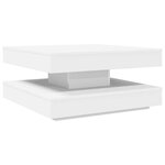 vidaXL Table basse rotative à 360 degrés blanc 70x70x34 5 cm
