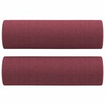 vidaXL Ensemble de canapés 4 Pièces avec coussins rouge bordeaux tissu