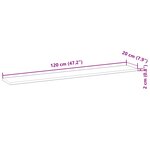 vidaXL Dessus de table 120x20x2 cm rectangulaire bois massif d'acacia