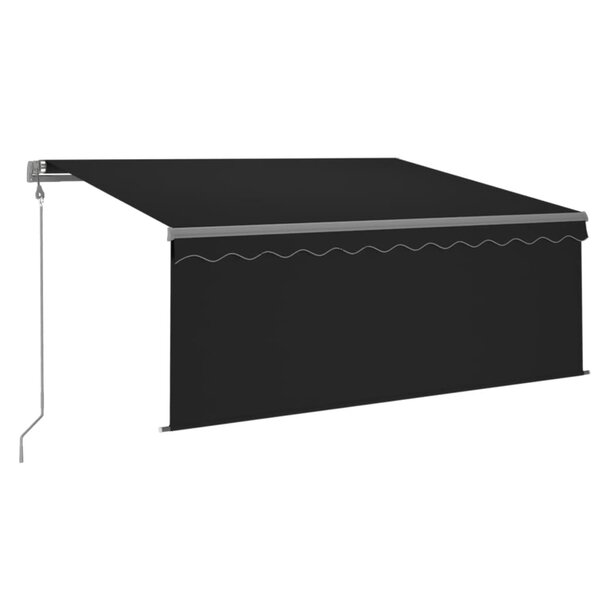 vidaXL Auvent rétractable automatique avec store 3 5x2 5 m Anthracite