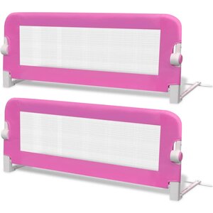vidaXL Barrière de lit de sécurité pour tout-petits 2Pièces Rose 102x42cm