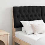 vidaXL Tête de lit capitonnée Noir 140 cm Pin massif