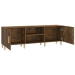 vidaXL Meuble TV Chêne fumé 150x30x50 cm Bois d'ingénierie