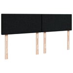 vidaXL Sommier à lattes de lit avec matelas Noir 140x190 cm Tissu