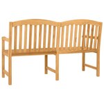 vidaXL Banc en Bois Sculpté en Rose 179 5 x 61 x 90 cm Naturel