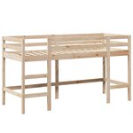vidaXL Lit superposé et échelle et toit 90x190 cm bois de pin massif