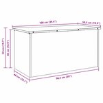 vidaXL Boîte de Rangement Extérieure Rouillé 100 x 50 5 x 50 cm Acier