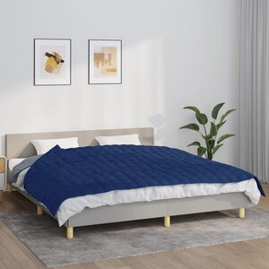vidaXL Couverture lestée Bleu 155x220 cm 7 kg Tissu