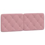 vidaXL Cadre de lit avec LED sans matelas rose 140x190cm velours