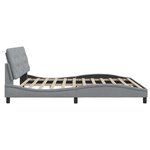 vidaXL Cadre de lit sans matelas gris clair 200x200 cm tissu