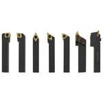 vidaXL Jeu d’outils de tournage indexables 12 Pièces 12x12 mm 80 mm